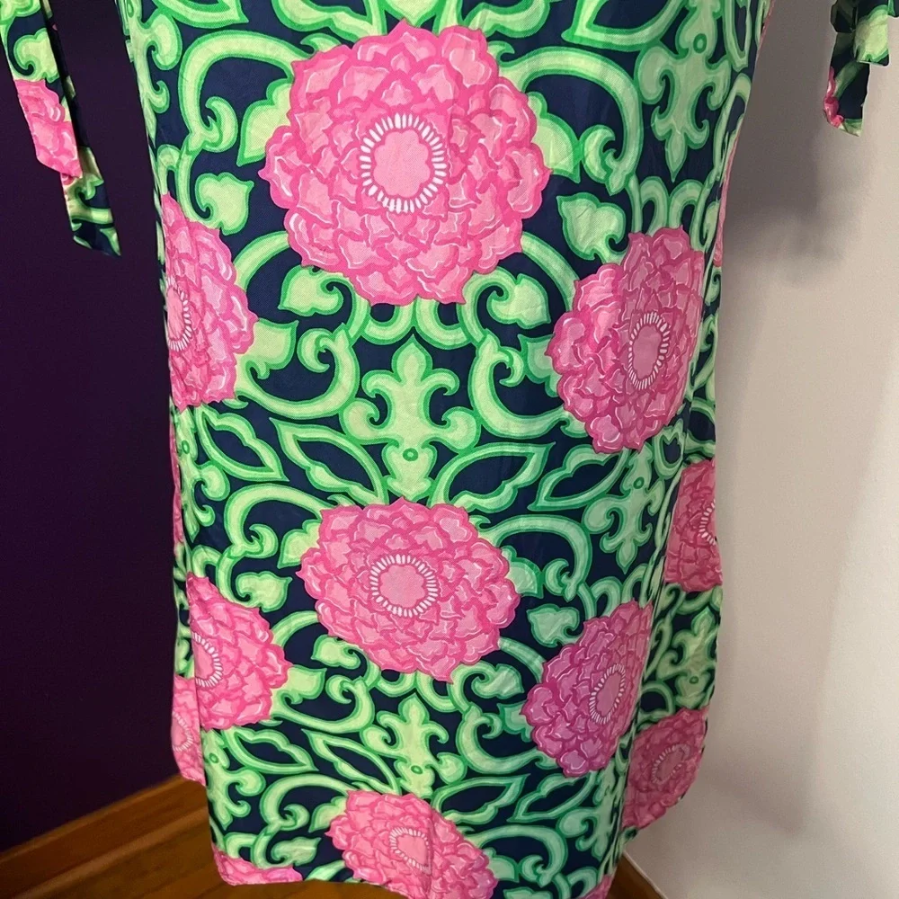 Lilly Pulitzer Short Sleeve Floral Print Dress - Picture 3 of 10